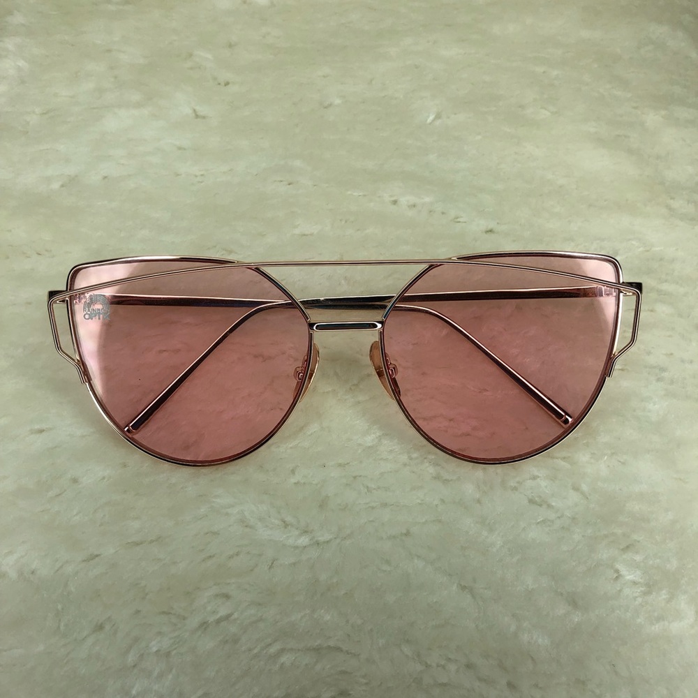 Rainbow Optix Rose Gold Lens Sunglasses